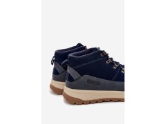Semišové Pánské Trekingové Boty Big Star SS174264 Tmavě Modré 2