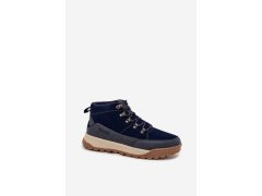 Semišové Pánské Trekingové Boty Big Star SS174264 Tmavě Modré 4