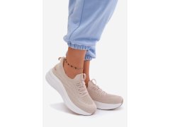 Materiálové Sportovní Boty Dámské Slip-On Kobbo 102425 Béžové 1
