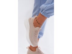 Materiálové Sportovní Boty Dámské Slip-On Kobbo 102425 Béžové 5