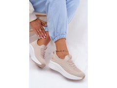 Materiálové Sportovní Boty Dámské Slip-On Kobbo 102425 Béžové 6