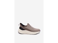 Pánské Sportovní Boty Textilní Slip-On Sneakers Na Platformě Kobbo 102421 Béžové 7