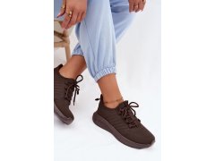 Lehké sportovní slip-on boty dámské textilní Big Star UU274055 Čokoládové 3