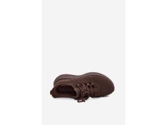 Lehké sportovní slip-on boty dámské textilní Big Star UU274055 Čokoládové 4