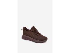 Lehké sportovní slip-on boty dámské textilní Big Star UU274055 Čokoládové 6