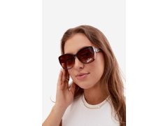 Dámské sluneční brýle typu cat eye hnědé 3
