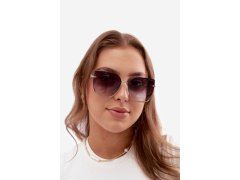 Bezrámové sluneční brýle typu cat eye s&nbsp;UV filtr 400 tmavě modré 2