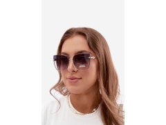 Bezrámové sluneční brýle typu cat eye s&nbsp;UV filtr 400 tmavě modré 3