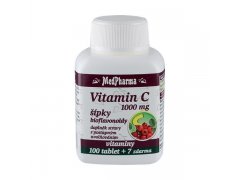 MedPharma Vitamín C 1000 mg s šípky 100 + 7 tablet ZDARMA