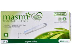 Masmi Tampóny s aplikátorem z organické bavlny MASMI Super 14 ks 2