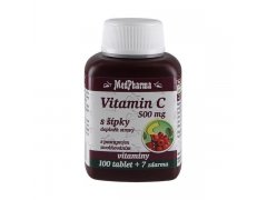 MedPharma Vitamín C 500 mg s šípky prodloužený účinek 100 + 7 tablet ZDARMA