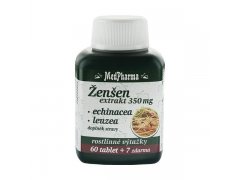 MedPharma Ženšen 350 mg + echinacea + leuzea 60 tbl. + 7 tbl. ZDARMA