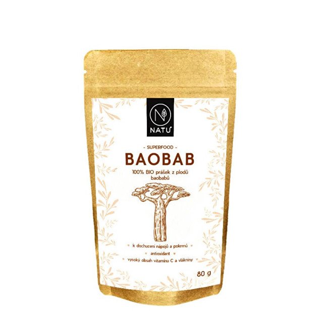 Natu Baobab BIO prášek 80 g - Přípravky ostatní superpotraviny