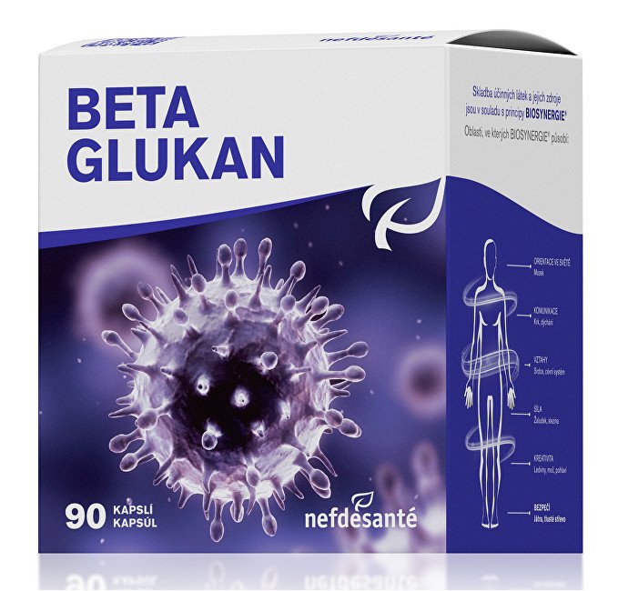 Nef de Santé Beta glukan 90 kapslí - Přípravky cholesterol