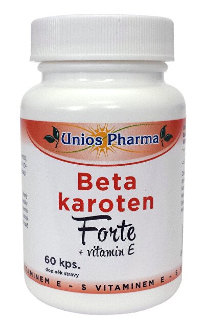 Unios Pharma Beta karoten FORTE + vitamin E 60 kapslí - Přípravky antioxidanty