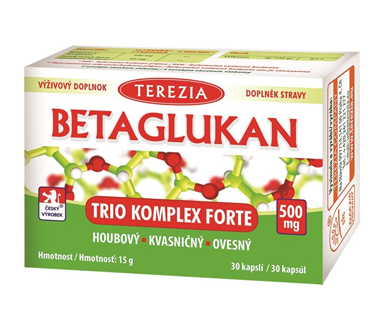 Terezia Company Betaglukan Trio Komplex Forte 500 mg 30 kapslí - Přípravky celková imunita