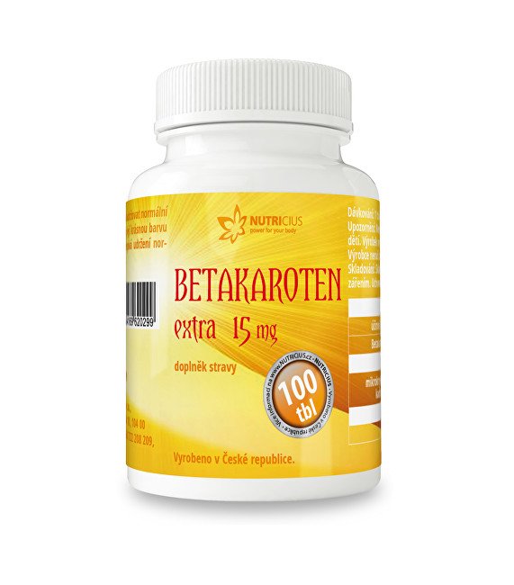 Nutricius Betakaroten Exra 15 mg 100 tablet - Přípravky normální stav kůže