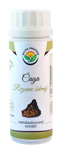 Salvia Paradise Čaga - Rezavec šikmý standardizovaný extrakt 100 kapslí - Přípravky medicinální houby