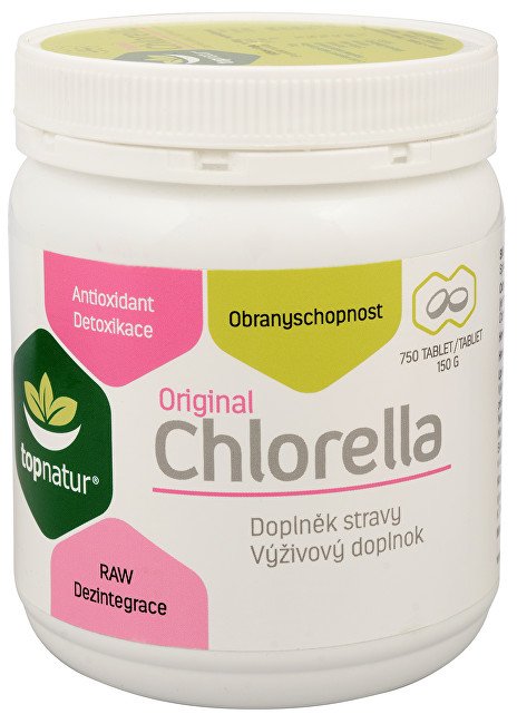 Topnatur Chlorella 750 tablet - Přípravky zelené potraviny