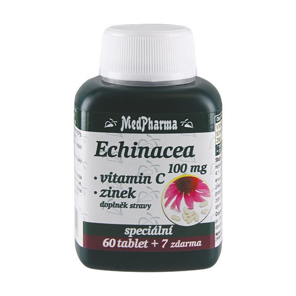 MedPharma Echinacea 100 mg + vit.C + zinek 67 tablet - Přípravky celková imunita