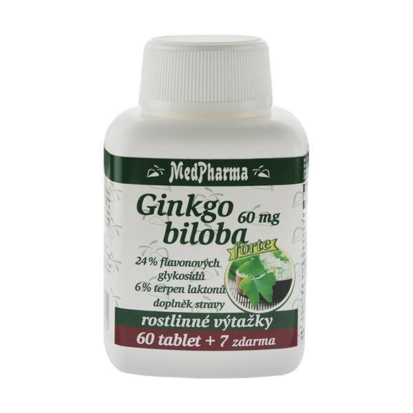 MedPharma Ginkgo biloba 60 mg Forte tob.67 - Přípravky únava a nedostatek energie