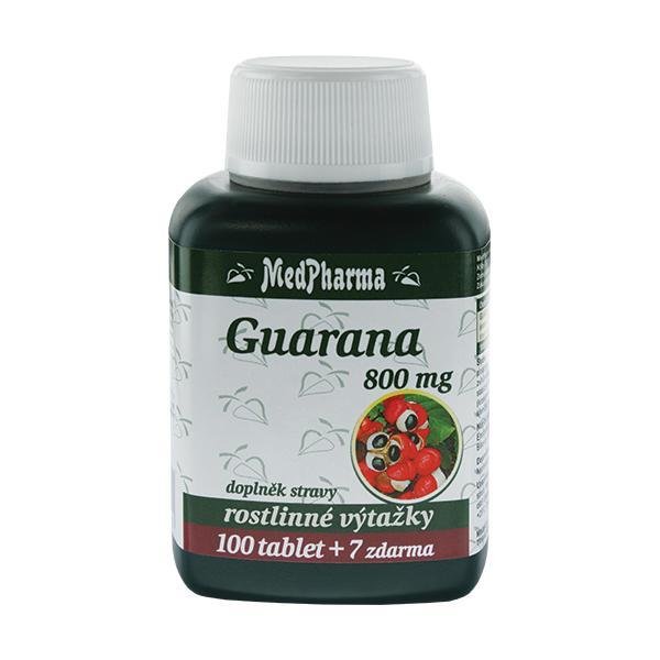 MedPharma Guarana 800 mg 100 tbl. + 7 tbl. ZDARMA - Přípravky energie, vytrvalost, vitalita