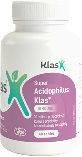 Klas Super Acidophilus plus 10 miliard 40 cucacích tbl. - Přípravky probiotika prebiotika