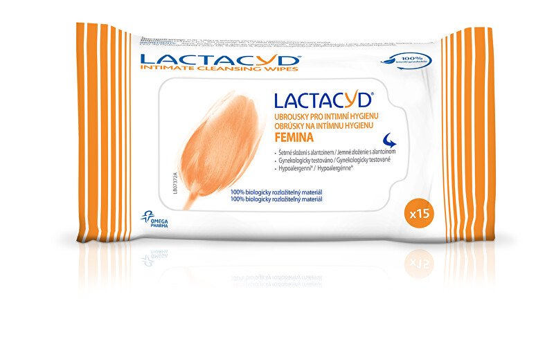 Omega Pharma Lactacyd ubrousky Femina 15 ks - Přípravky intimní hygiena