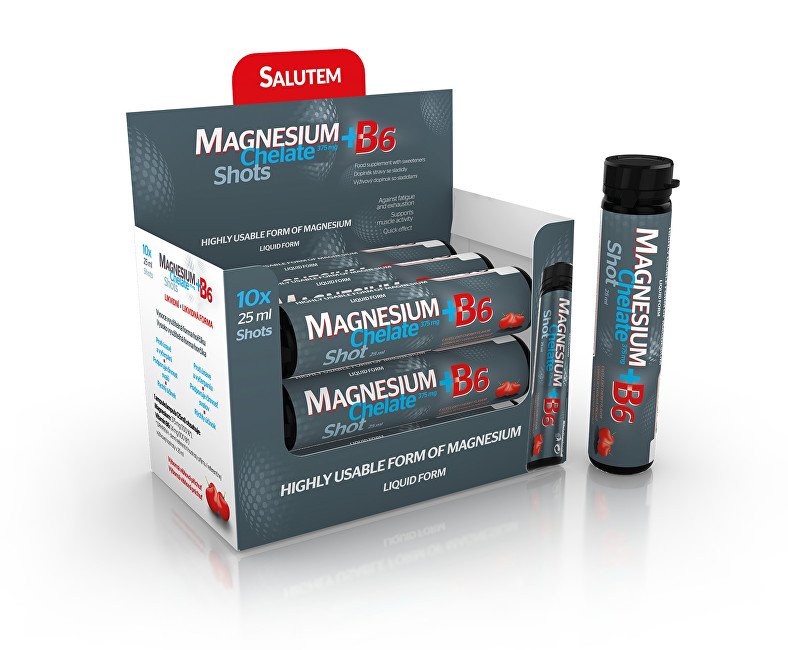 SALUTEM Pharma Magnesium Chelate 375 mg + B6 10 x 25 ml - Přípravky hořčík