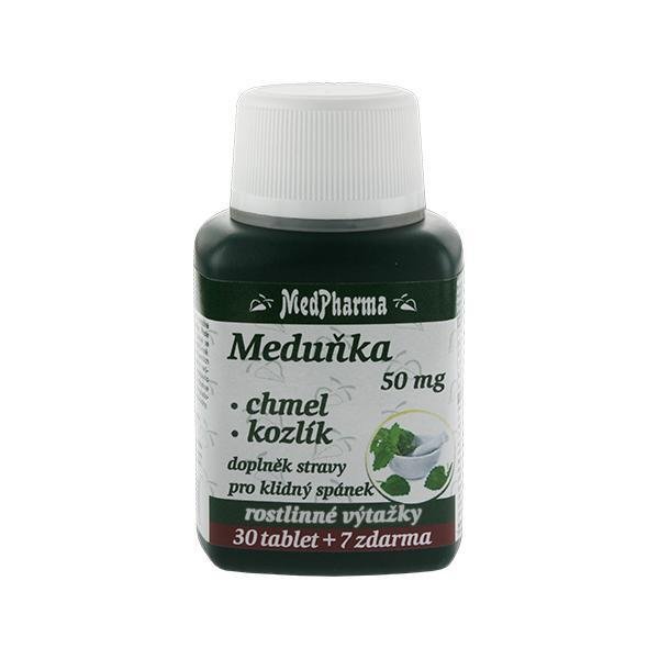 MedPharma Meduňka 50 mg + chmel + kozlík 30 tbl. + 7 tbl. ZDARMA