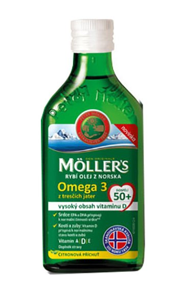Mollers Omega 3 dospělí 50+ 250 ml - Přípravky srdce