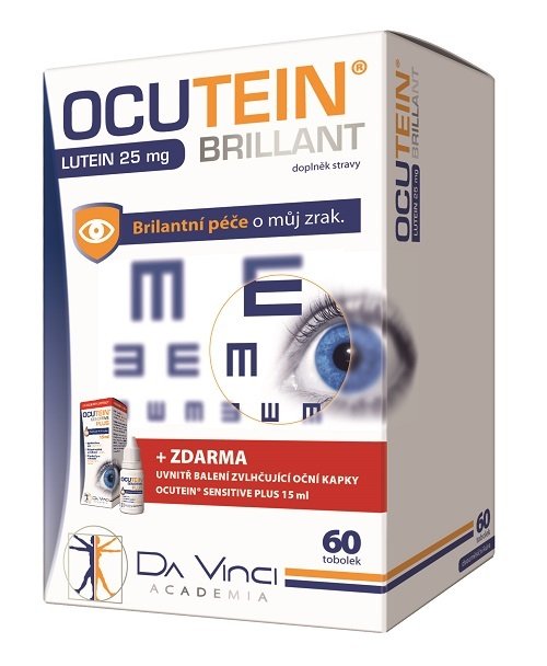 Simply You Ocutein Brillant Lutein 25 mg 60 tob.+ Ocutein® Sensitive zvlhčující oční kapky 15 ml ZDARMA - Přípravky oči