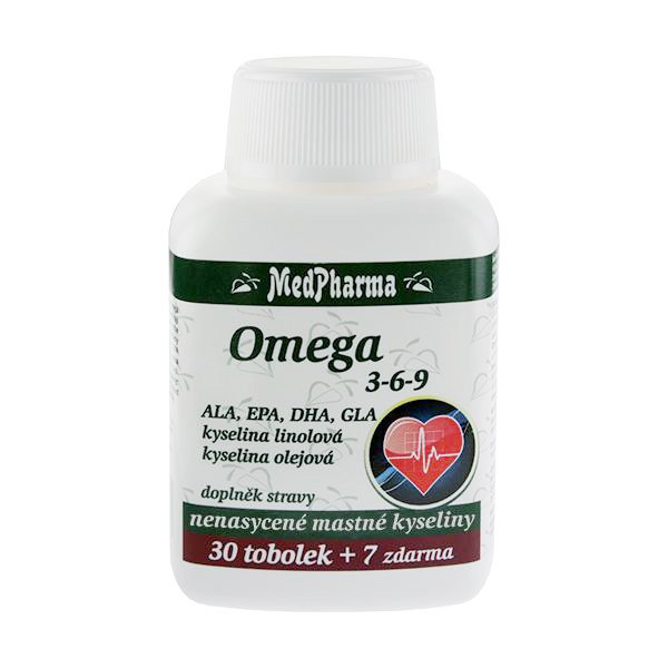 MedPharma Omega 3-6-9 37 kapslí - Přípravky cholesterol