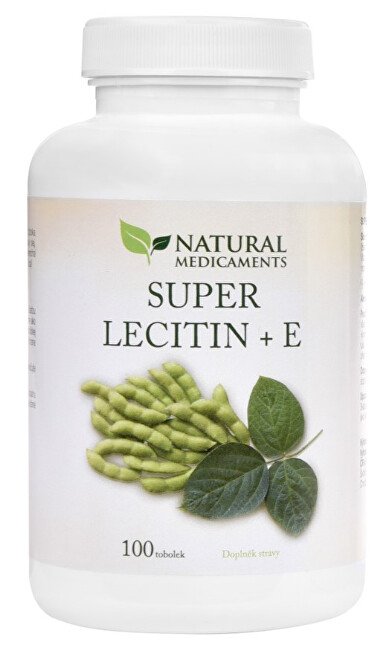 Natural Medicaments Super Lecitin + E 100 kapslí - Přípravky mozek