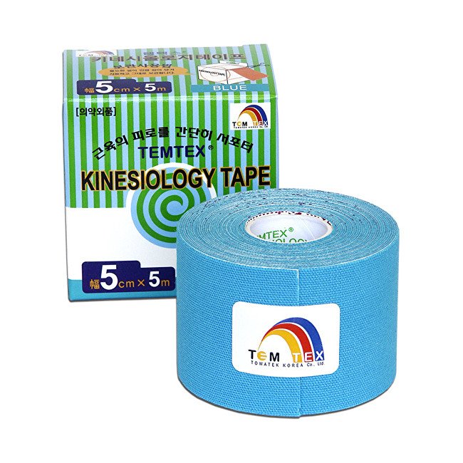 TEMTEX Tejp. TEMTEX kinesio tape 5 cm x 5 m Modrá - Přípravky bandáže