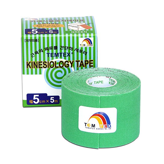 TEMTEX Tejp. TEMTEX kinesio tape 5 cm x 5 m Zelená - Přípravky bandáže