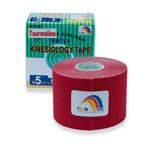 TEMTEX Tejp. TEMTEX kinesio tape 5 cm x 5 m Červená - Přípravky bandáže