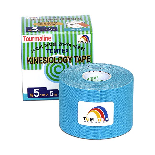 TEMTEX Tejp. TEMTEX kinesio tape Tourmaline 5 cm x 5 m Modrá - Přípravky bandáže