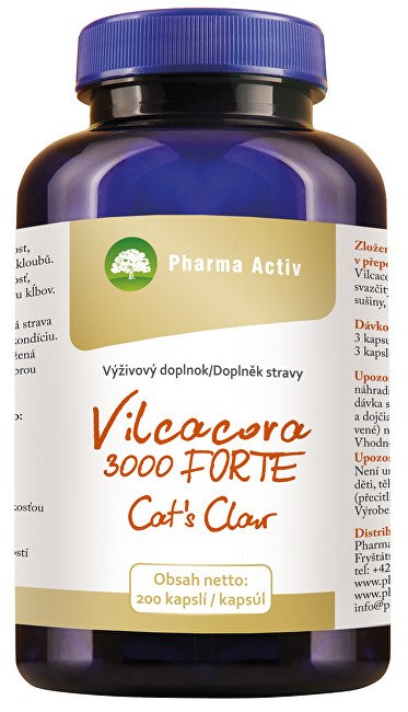 Pharma Activ Vilcacora 3000 Forte Cat´s Claw 200 kapslí - Přípravky celková imunita