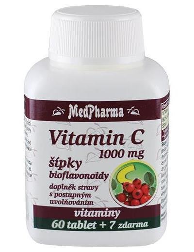 MedPharma Vitamín C 1000 mg s šípky 67 tablet - Přípravky celková imunita