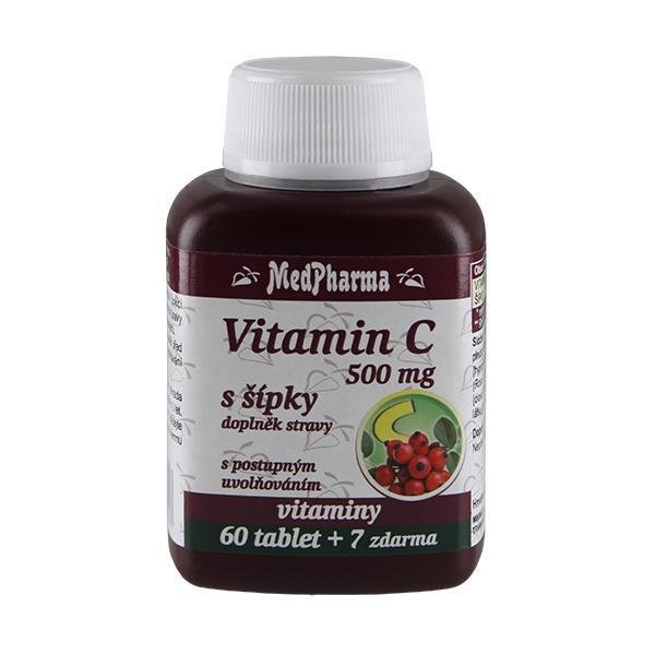 MedPharma Vitamin C 500 mg s šípky 67 tablet - Přípravky celková imunita