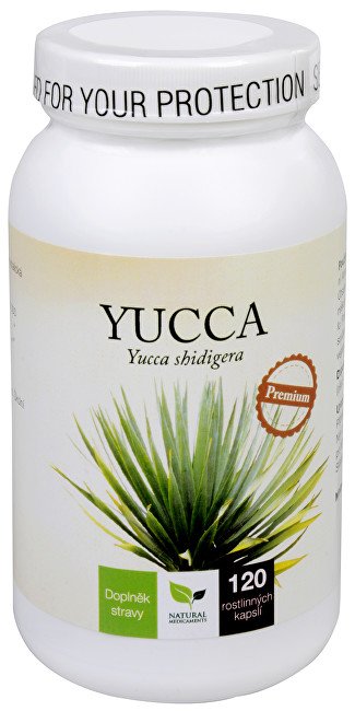 Natural Medicaments Yucca Premium 120 kapslí - Přípravky detoxikace organismu