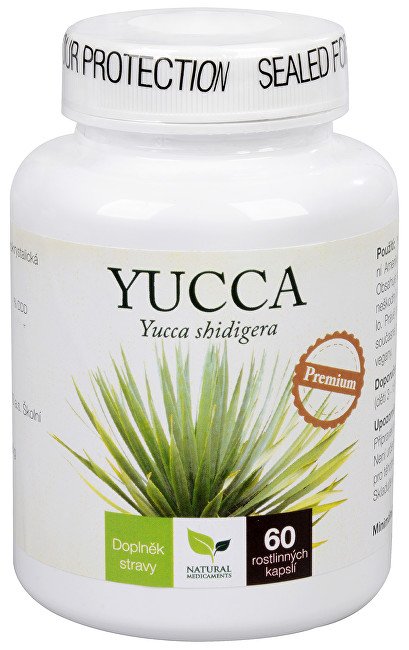 Natural Medicaments Yucca Premium 60 kapslí - Přípravky detoxikace organismu